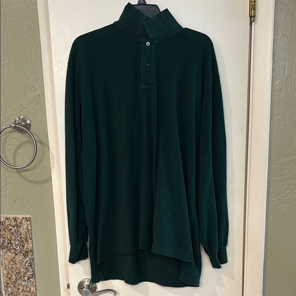 Ralph Lauren Men's Green long sleeve Polo